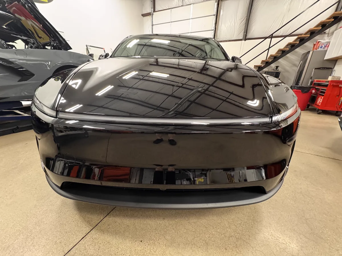 Tesla protected with Clear Bra and ceramic coating for ultimate shine