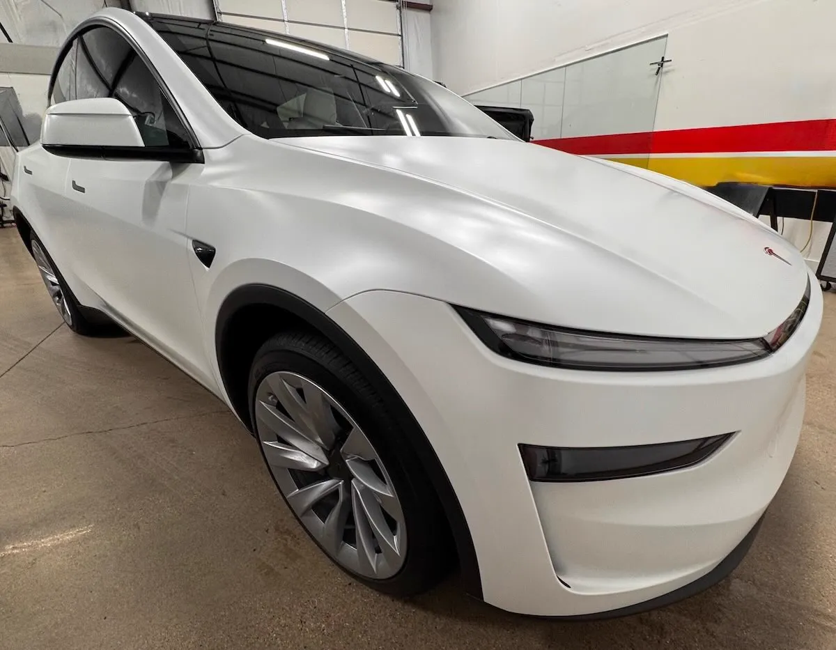 Front end protection package for Tesla Model Y using XPEL film