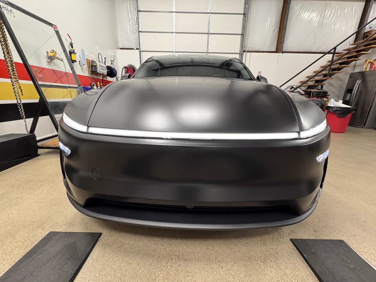 Tesla after XPEL paint protection film installation in Dallas