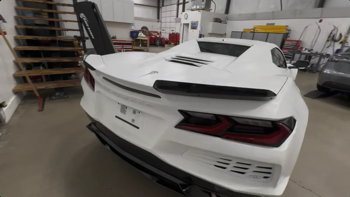 Corvette E-Ray hybrid receiving paint protection film